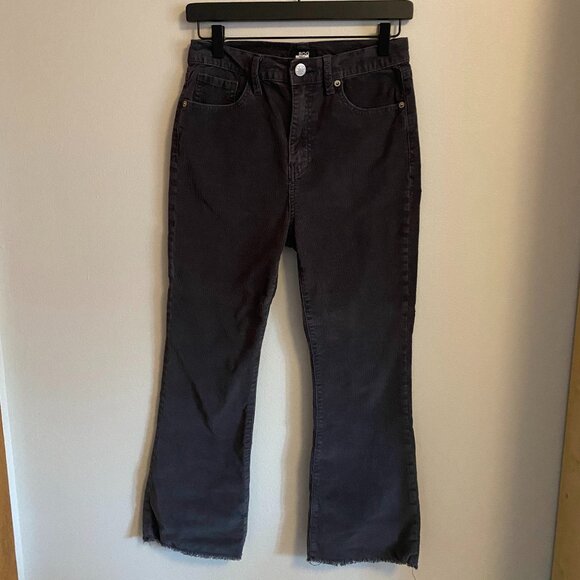 Urban Outfitters BDG High Rise Corduroy Cropped Flare Jeans | Black | Size 28 - Picture 3 of 11